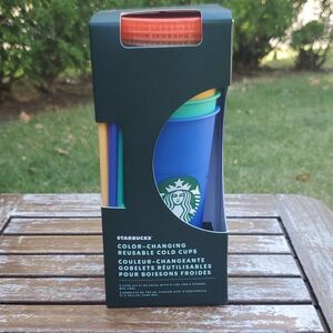 Starbucks NEW Color Changing Reusable Cold Cups 2020 Set of 5 NWT